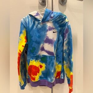 Nike Kids Colorful Tie-Dye Hoodie - Blue, Red, Yellow, Purple